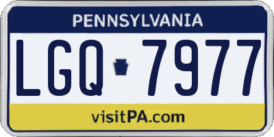 PA license plate LGQ7977