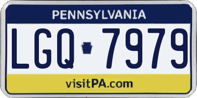 PA license plate LGQ7979