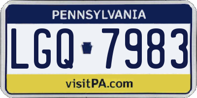 PA license plate LGQ7983
