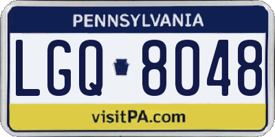 PA license plate LGQ8048