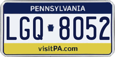 PA license plate LGQ8052