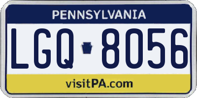 PA license plate LGQ8056