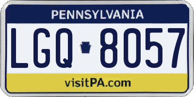 PA license plate LGQ8057