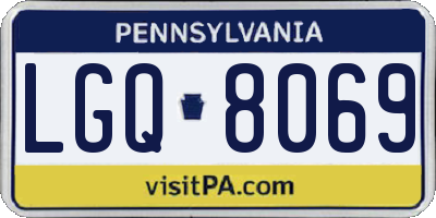PA license plate LGQ8069