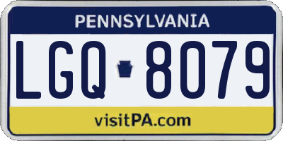 PA license plate LGQ8079