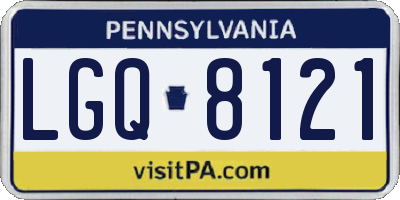 PA license plate LGQ8121