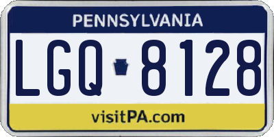PA license plate LGQ8128