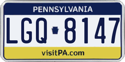 PA license plate LGQ8147