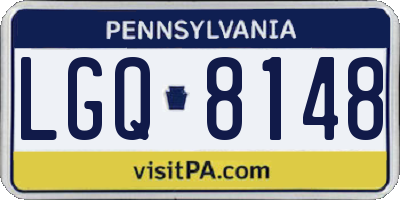 PA license plate LGQ8148