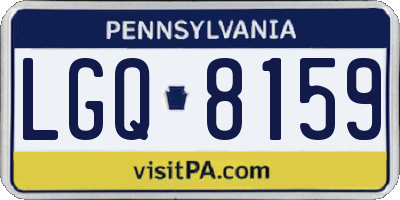 PA license plate LGQ8159