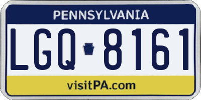 PA license plate LGQ8161