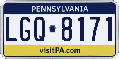 PA license plate LGQ8171