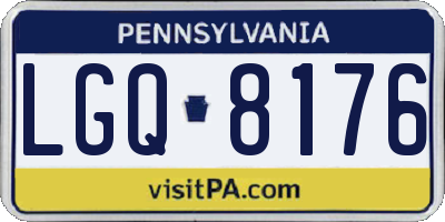 PA license plate LGQ8176