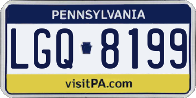 PA license plate LGQ8199