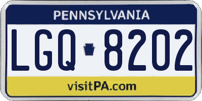 PA license plate LGQ8202