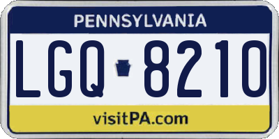 PA license plate LGQ8210