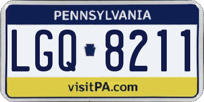 PA license plate LGQ8211