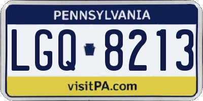 PA license plate LGQ8213