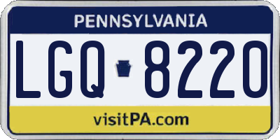 PA license plate LGQ8220