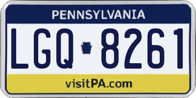 PA license plate LGQ8261