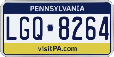 PA license plate LGQ8264