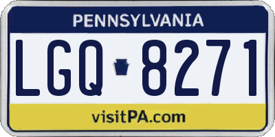 PA license plate LGQ8271