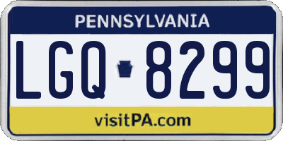 PA license plate LGQ8299