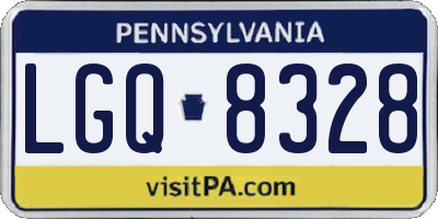 PA license plate LGQ8328