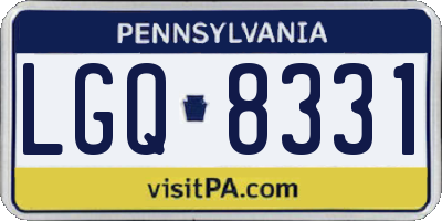 PA license plate LGQ8331