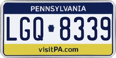 PA license plate LGQ8339