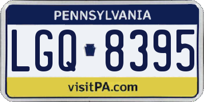 PA license plate LGQ8395