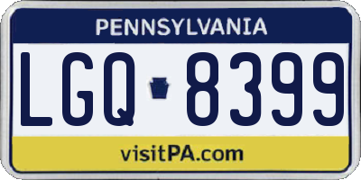 PA license plate LGQ8399