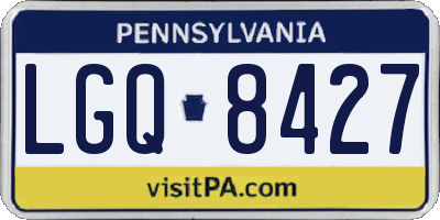 PA license plate LGQ8427