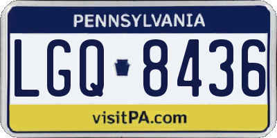 PA license plate LGQ8436