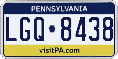 PA license plate LGQ8438