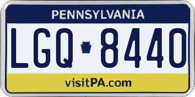 PA license plate LGQ8440