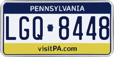 PA license plate LGQ8448