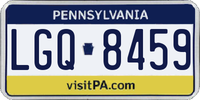 PA license plate LGQ8459