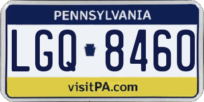 PA license plate LGQ8460