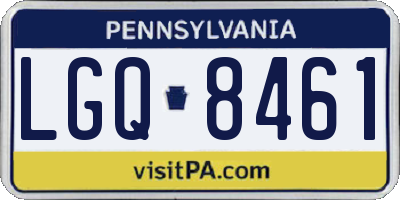 PA license plate LGQ8461