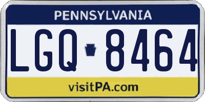PA license plate LGQ8464