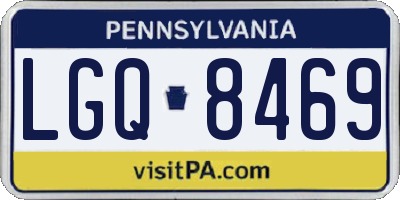 PA license plate LGQ8469