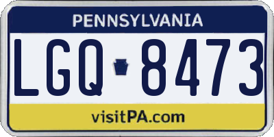 PA license plate LGQ8473