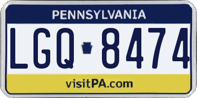 PA license plate LGQ8474