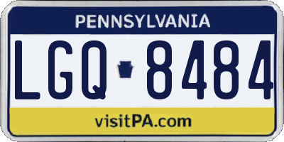 PA license plate LGQ8484
