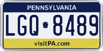 PA license plate LGQ8489