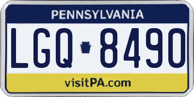 PA license plate LGQ8490