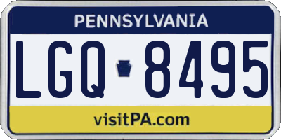 PA license plate LGQ8495