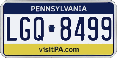 PA license plate LGQ8499