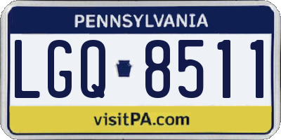 PA license plate LGQ8511